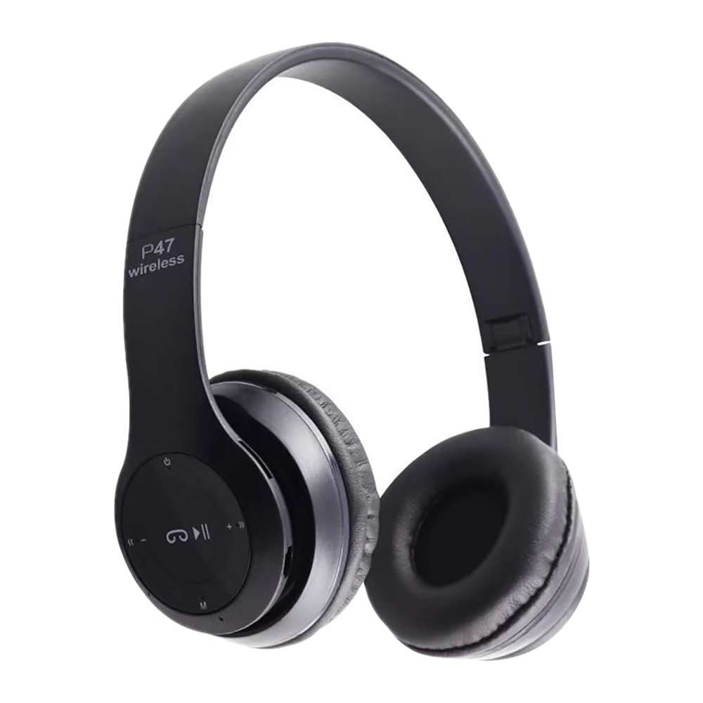 Stereofoniczne słuchawki bezprzewodowe P47 Bluetooth 5.0 składane słuchawki HIFI Bass Kid Girl kask prezent z mikrofonem do telefonu komórkowego