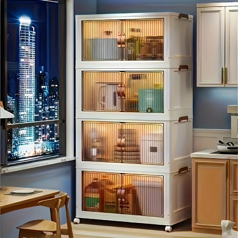 Easy to assemble 1-piece shoe cabinet organizer -1-5 layers - Space saving, clear door shoe box - Perfect for home, school