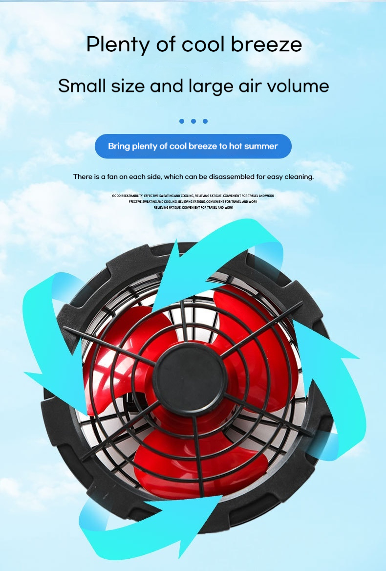 Summer Men's and Women's Outdoor Work Cooling Work Clothes Men's Intelligent Cooling Fan Air Conditioning Clothes
