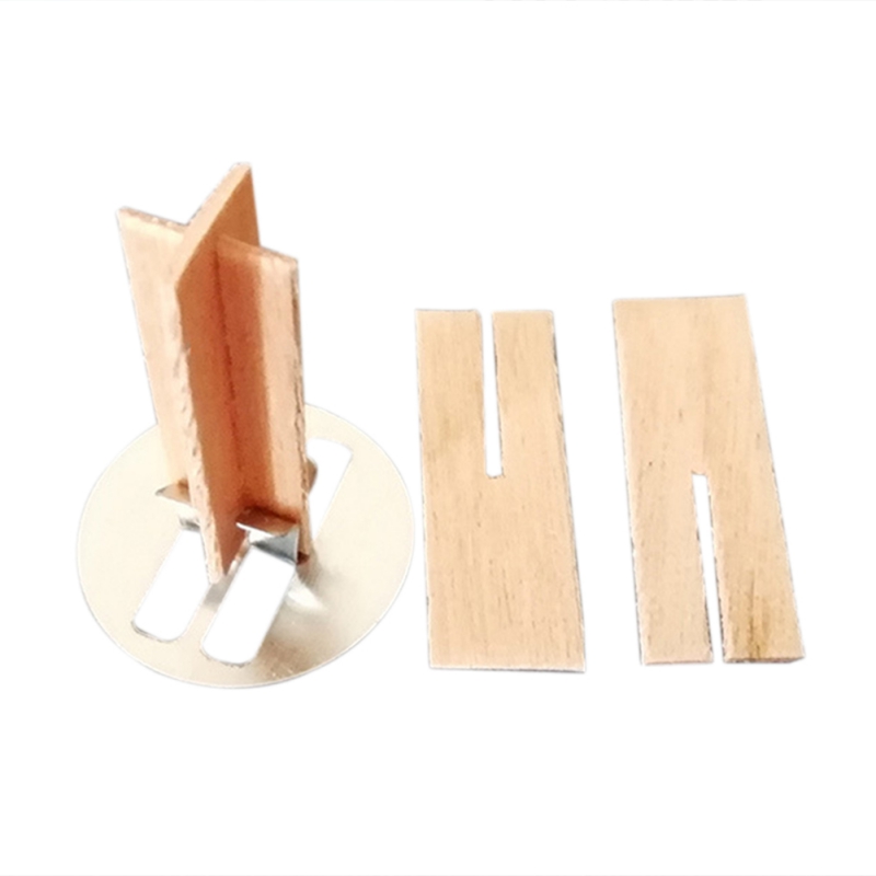 DIY Romantic Aromatherapy Candle Natural Wood Core Eco-friendly Fir Stainless Steel Base Assembly Crafts Accessories Handmade