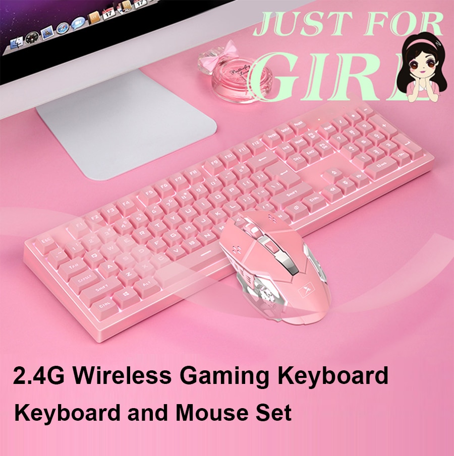 Wireless Gaming Keyboard Mouse Set Rechargeable PC Gamer Keyboard Backlit Mechanical Feeling Keyboard Game Mouse For PC Gamer