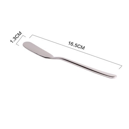 Stainless Steel Cheese Dessert Jam Spreaders Butter Knife Fruit Fork Westen Cutlery Breakfast Tool Tableware Kitchen Supplier: Butter Knife-Silver