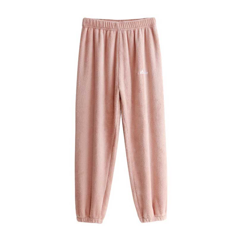 Hembyxor för barn vinter flanell pyjamasbyxor flickor pyjamasbyxor lounge wear barn sovbyxor