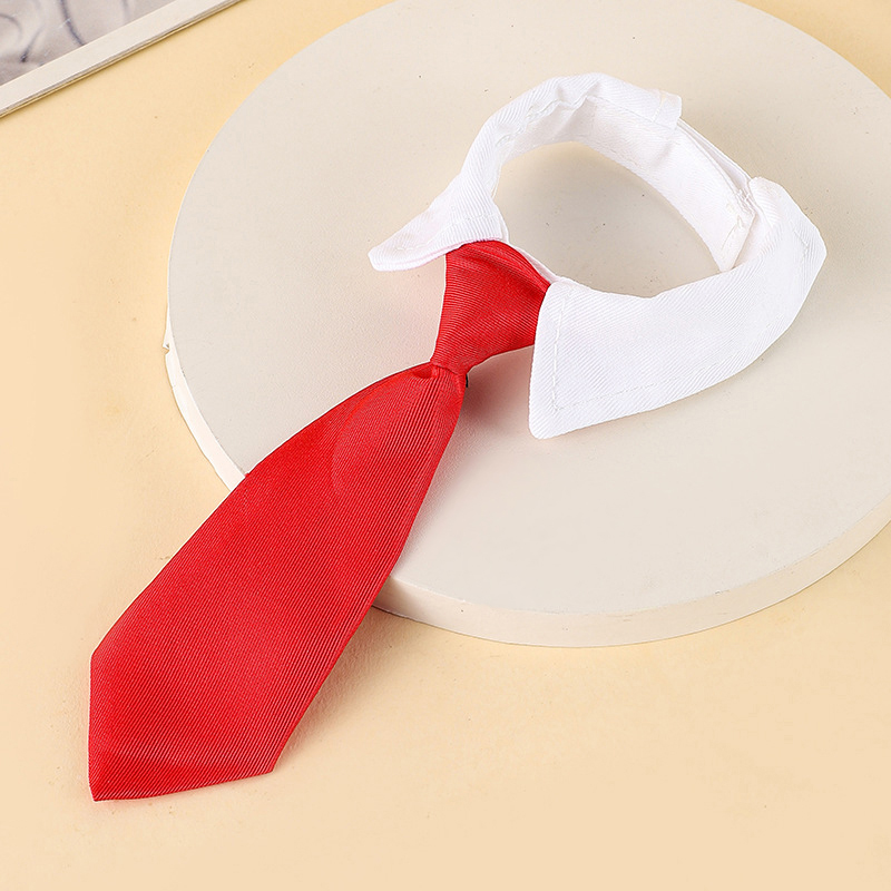 Pet Dog Cat Formal Necktie Dog Cat Tuxedo Bow Tie Collar Pet Accessories Adjustable Dog Cat Wedding Tie Pet Supplies: S / Red