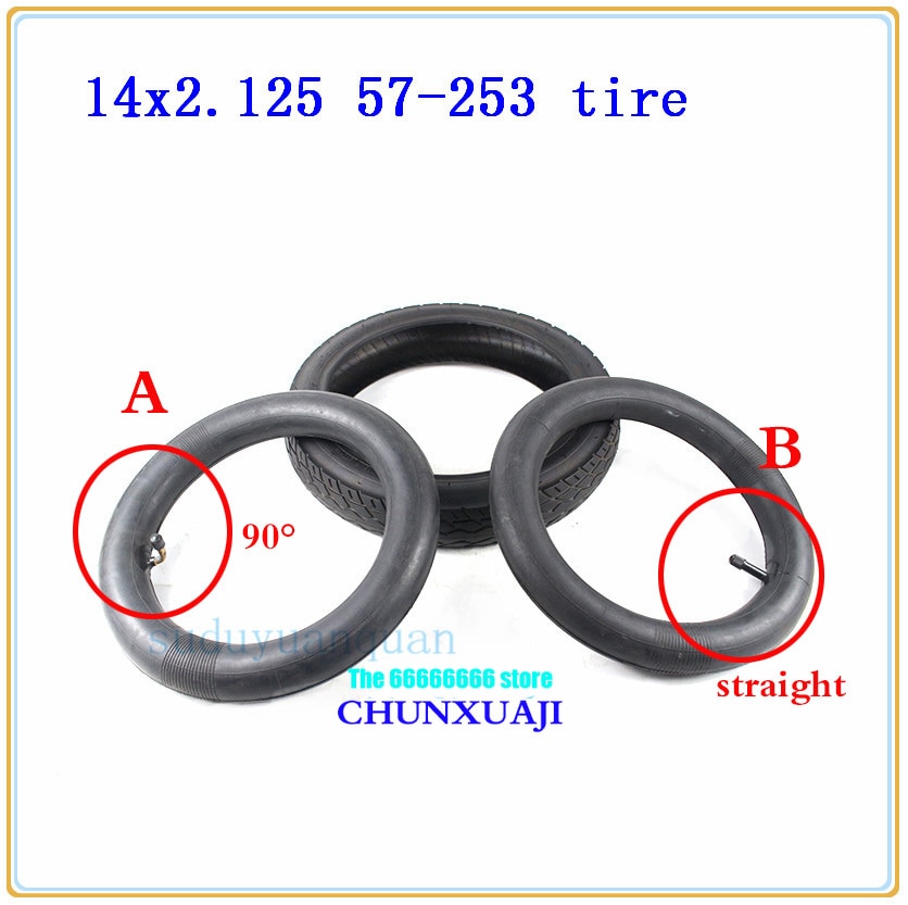 57-253 tube 14x2.125 tire fits for Folding electric bicycle, children's bicycle,e-Bike 14*2.125 tyre inner tube 14'' wheel tyre