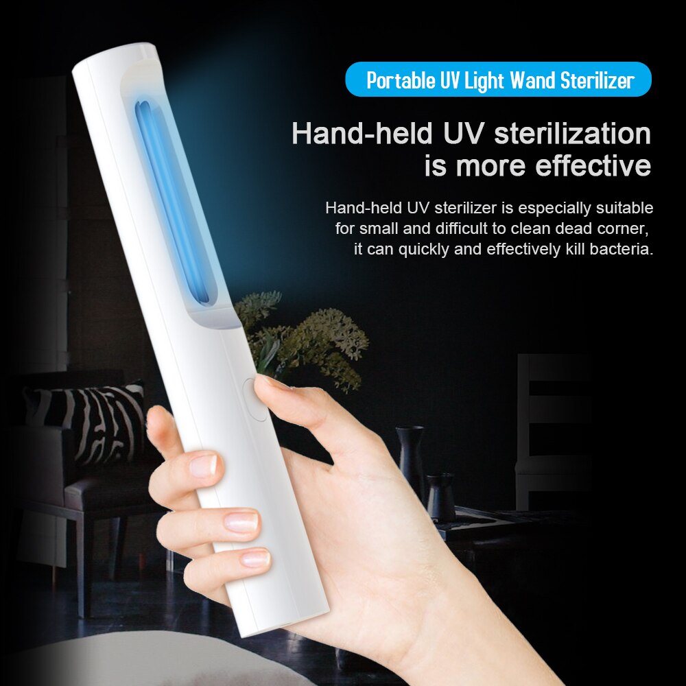 Handhållen bärbar uv-desinfektionsstav uv-ljus telefonsterilisatorlampa döda bakterier för mobil tyg baby usb-laddning