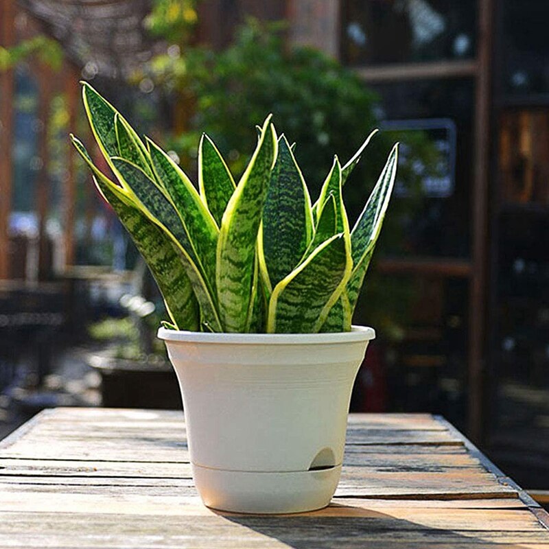 7.5 Inch with Tray, 4 Automatic Watering Flower Pots for Plant Growth