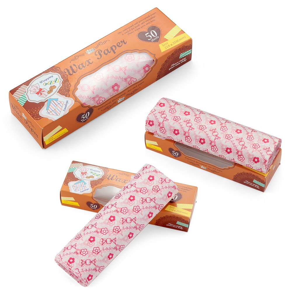 50 teile/satz Lebensmittel Verpackung Elch Wachs Papier Wasserdichte Verpackung Kuchen Macaron Pergament Backen Blatt wickeln Küche Zubehör