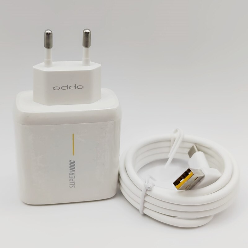 Eu/Us Oppo Supervooc 65W Fast Charger Supervooc 2.0 Adapter 6.5A Type C Kabel Voor Voor Vinden X2 pro Reno6 Reno5 Ace 2 X20 Pro: EU Plug x 1m Cable