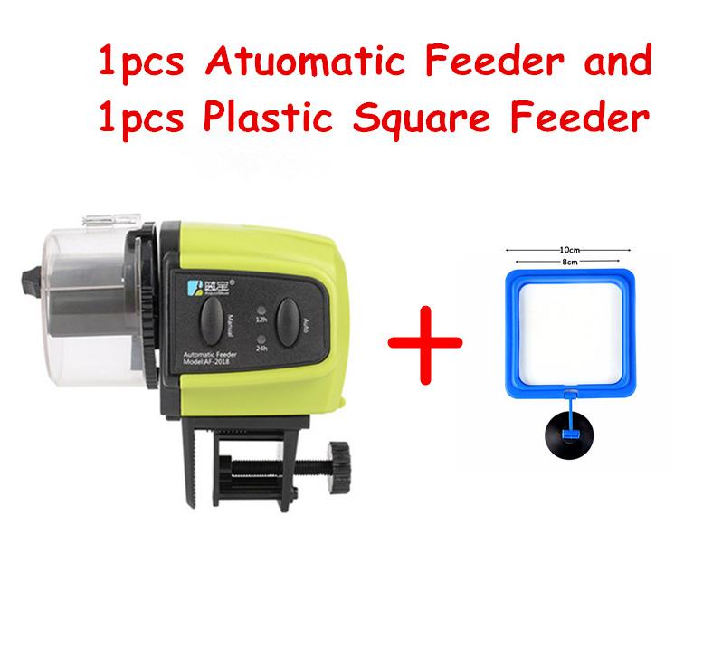 Digital LCD Automatic Aquarium Fish Feeder Fish Tank Timing Food Feeding Device Automatic Feeder For Fish Shrimp Turtle: Green