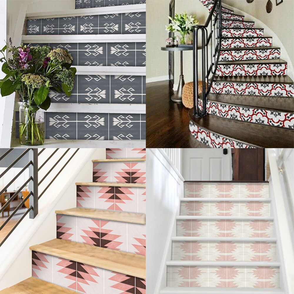 Zelfklevende Tegel Stickers Trap Sticker Vinyl Kleurrijke Verwijderbare 3D Trappen Decoracion Voor Stappen Decals Home Decor