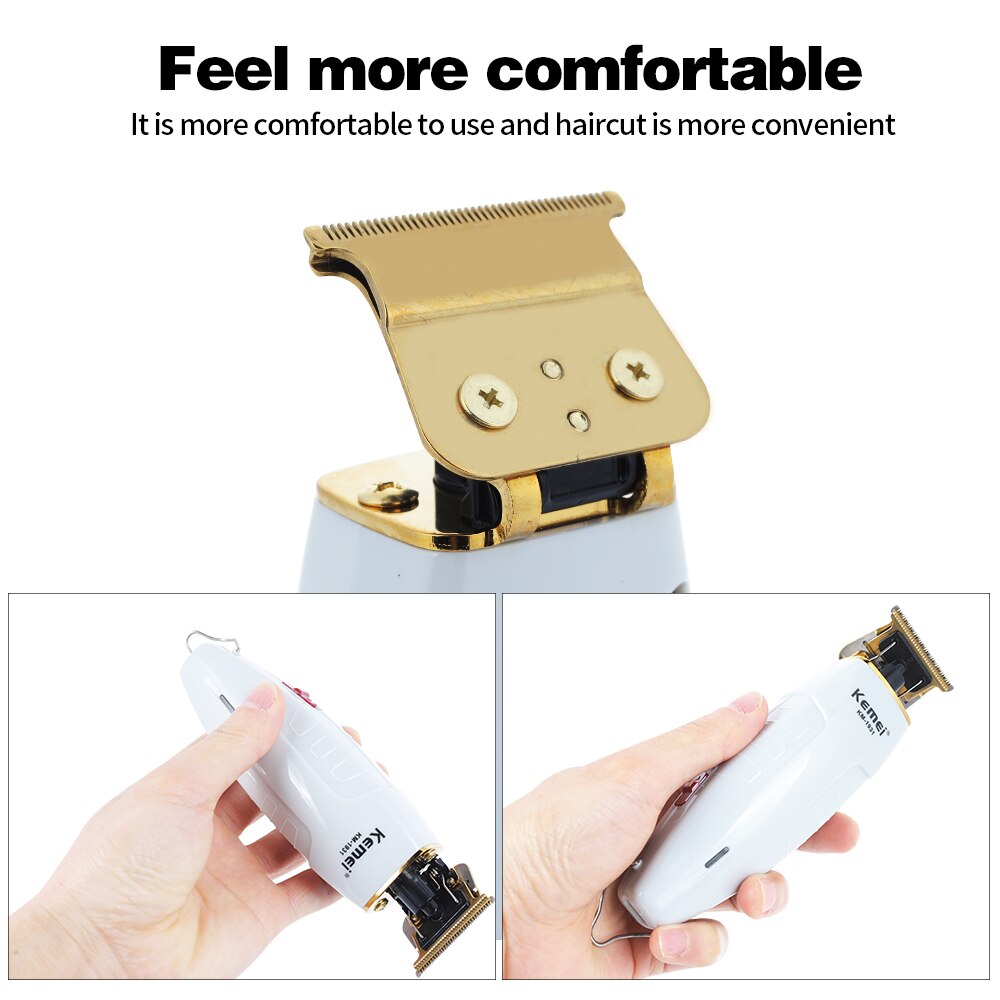 Men Hair Clipper Trimmer Electric Cordless T Blade Hair Cutter Machine Ear Nose Hair Trimmer Painless Hair Removal Razor for Men