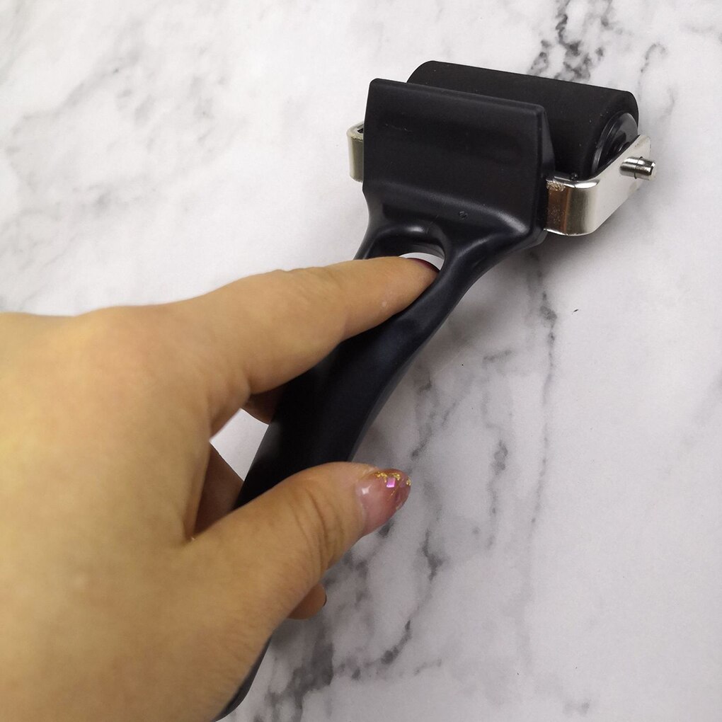 5cm bläck färg rulle anti-slip plast handtag gummi brayer utskrift hantverk projekt verktyg