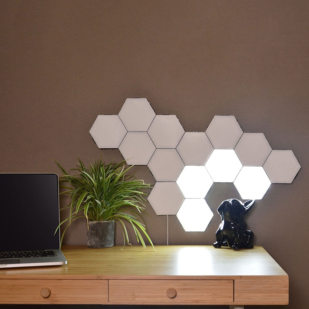 Quantum Light Led Mosaic Hex Light Modular Touch Sensor Light Night Light Magnetic Hexagon Wall Lamp House of Novelty