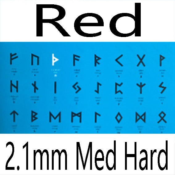 EAKENT Thurisaz Half Tacky Pips-In Table Tennis PingPong Rubber with Sponge 2.1mm: RED 2.1MM MED HARD