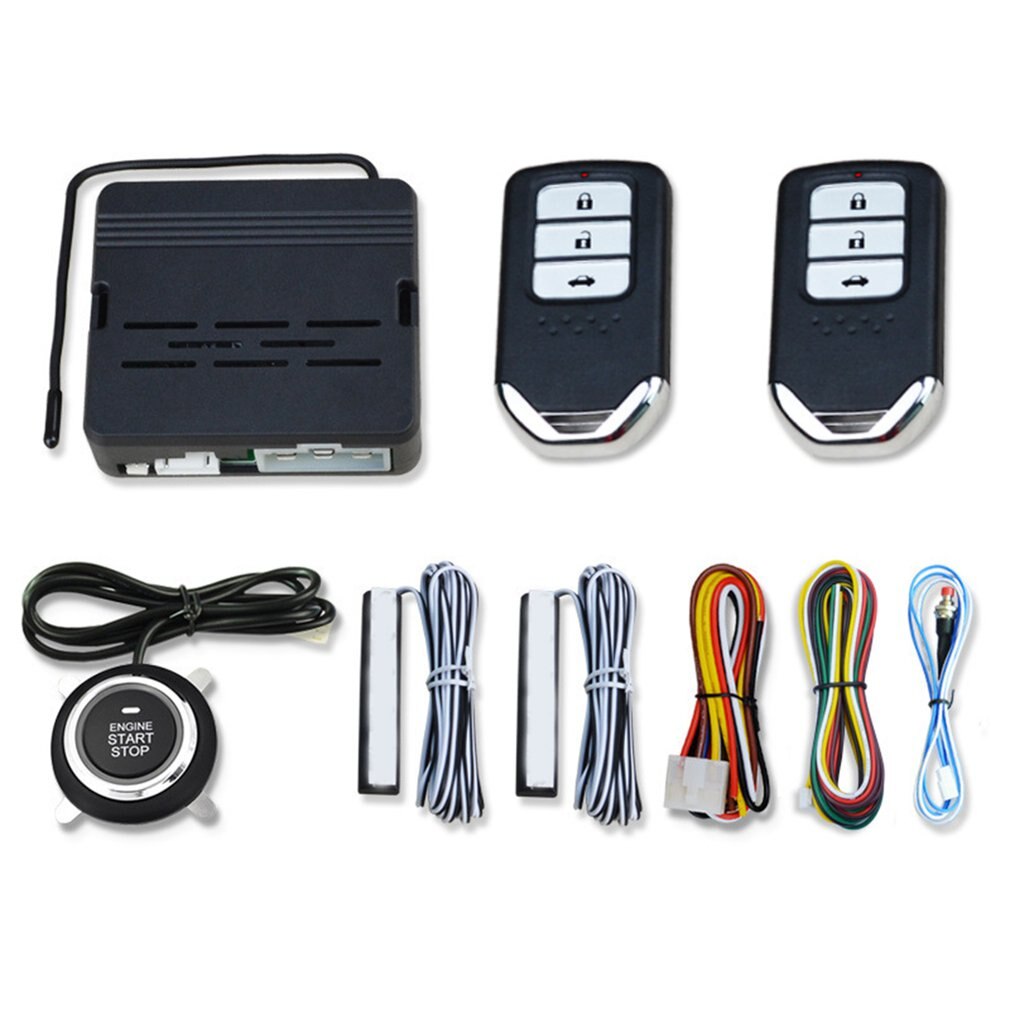 Original Car Keyless Entry System One Button Universal Start Vibration Alarm Pke 12V Remote Control Induction Starter