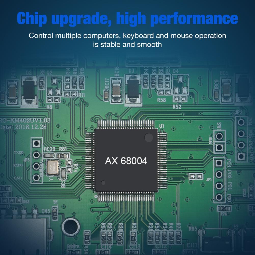 KVM Switch 4 Port USB Sharing Box 4 Port Peripheral Switcher Multifunctional KM Switcher For USB Keyboard And Mouse Sharing