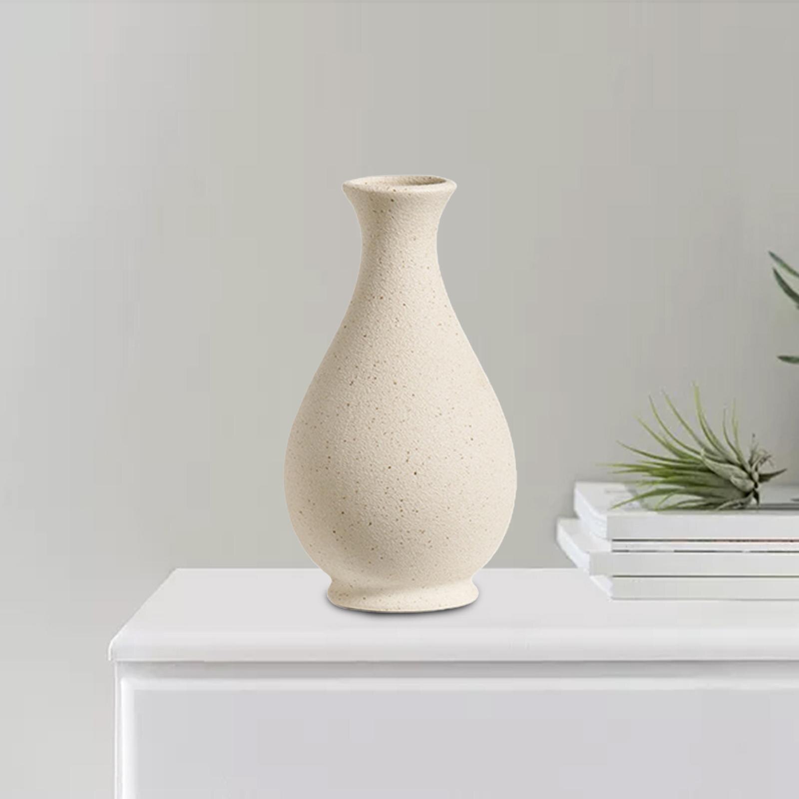 Modern Ceramic Vase Plant Pots Flower Arrangement Dry Flower Vase Flowerpot for Office Desktop Interior Living Room Decor: A