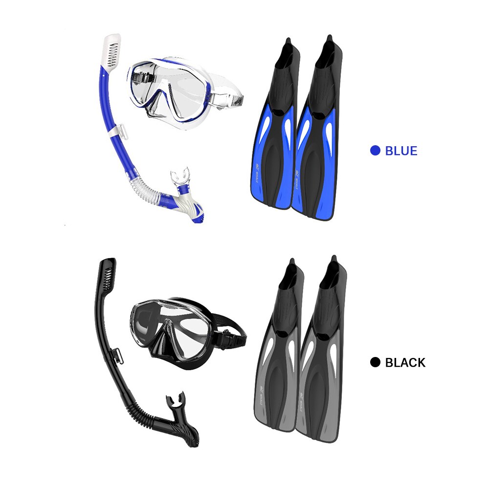 Snorkel Goggles Flippers Set Snorkeling Glasses Swimming Fins Scuba Snorkelling Gear Package scuba mask underwater mask