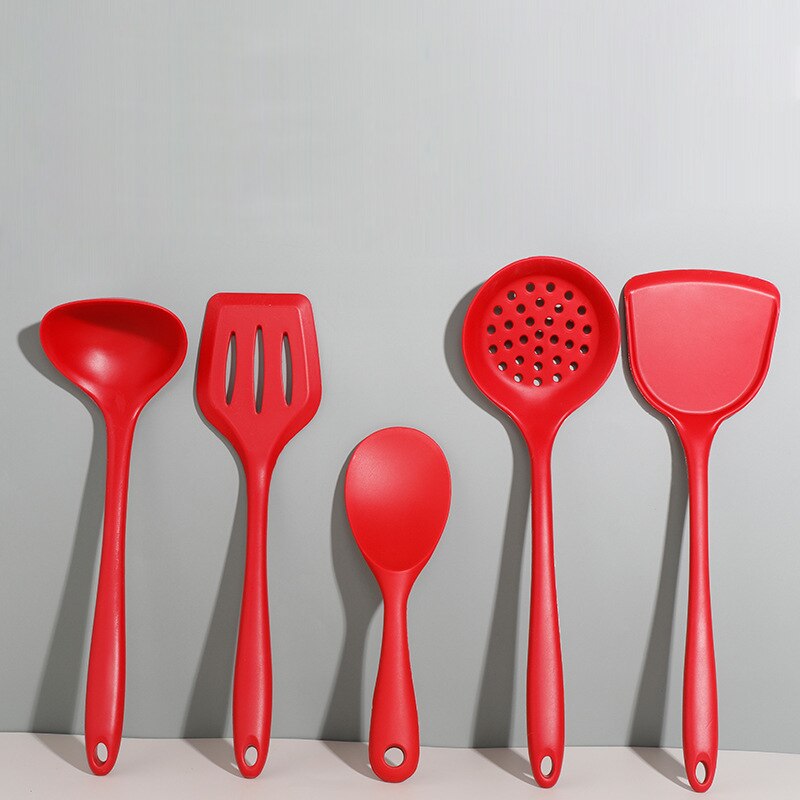 Silicone Kitchen Utensils Colander Spatula Non-stick Soup Spoon Cooking Tools Spatula Kitchenware Cooking Shovel Tableware