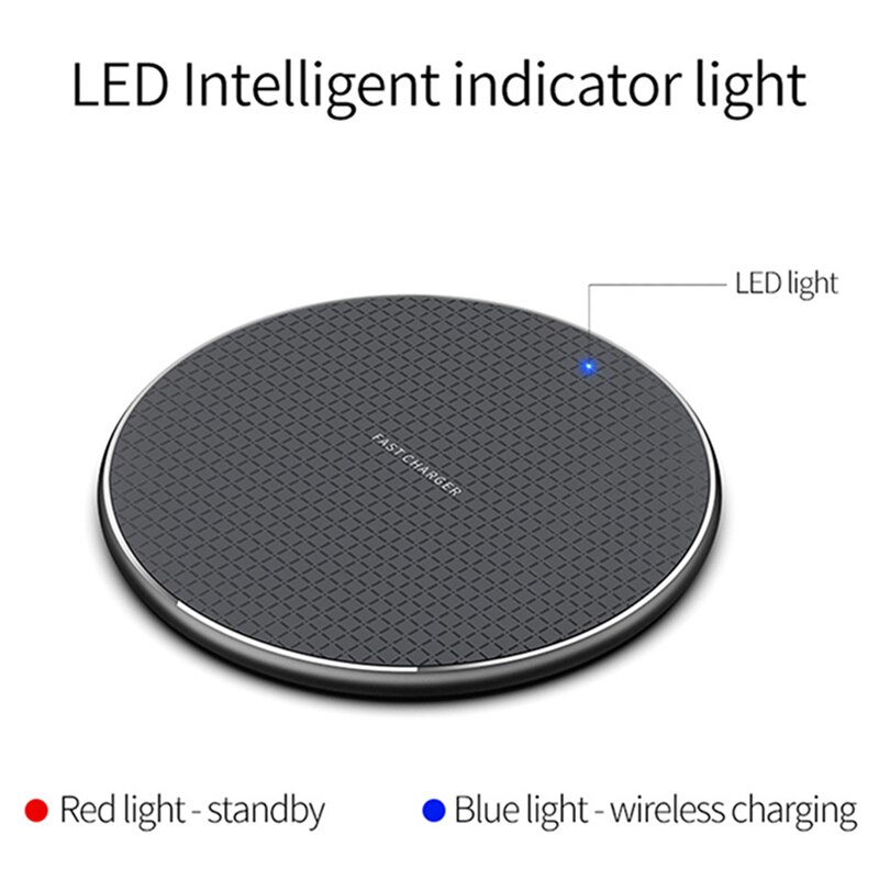 Qi Wireless Charger Pad 10W Fast Charging for Samsung S20 S10 Note 10+ iPhone 11 Pro Xs Max X 8 Plus Metal Wireless Quick Charge