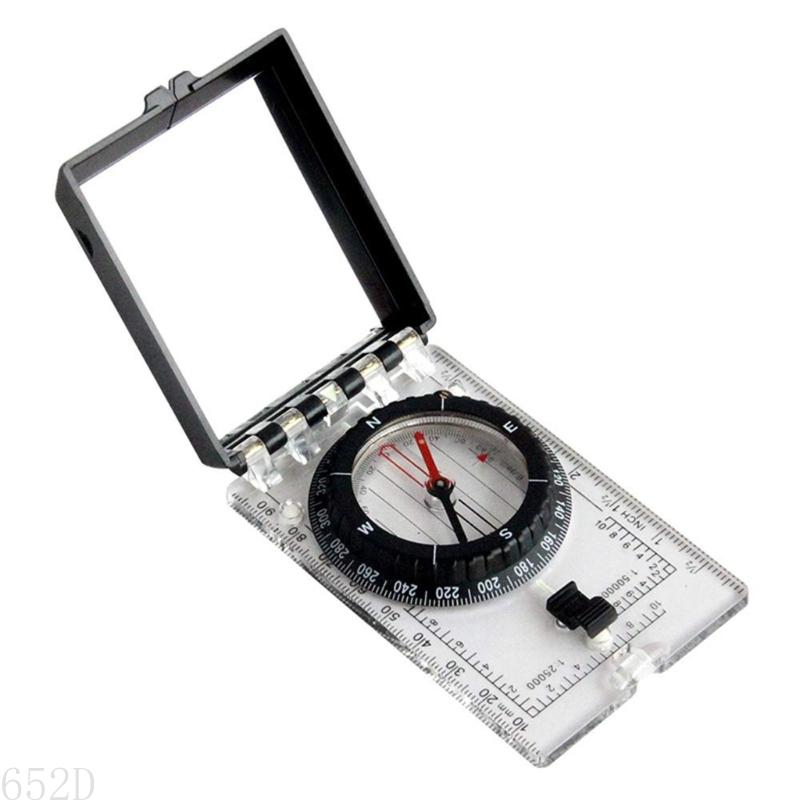 652d Hoge nauwkeurigheid Kompassen met spiegelnavigaties Tool voor het wandelen camping variabele declinatie Practical Tool