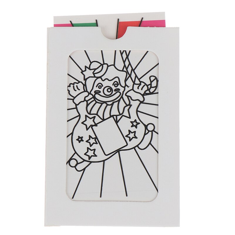 Mini veranderende clown kleurenkaart goocheltrucs speelgoed voor kinderen close-up podium magie rekwisieten gemakkelijk te doen klassiek speelgoed voor kinderen