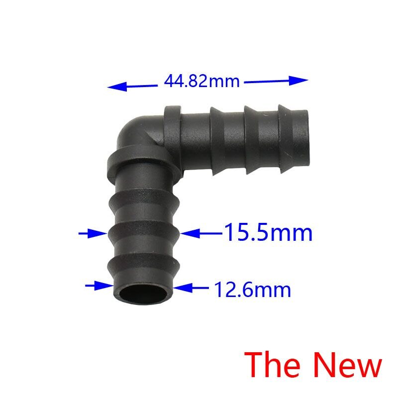 1/2" hose elbow connector 16mm garden hose 90 degrees barb knee bending joints 3-way irrigation connector repair joint 80pcs: Default Title