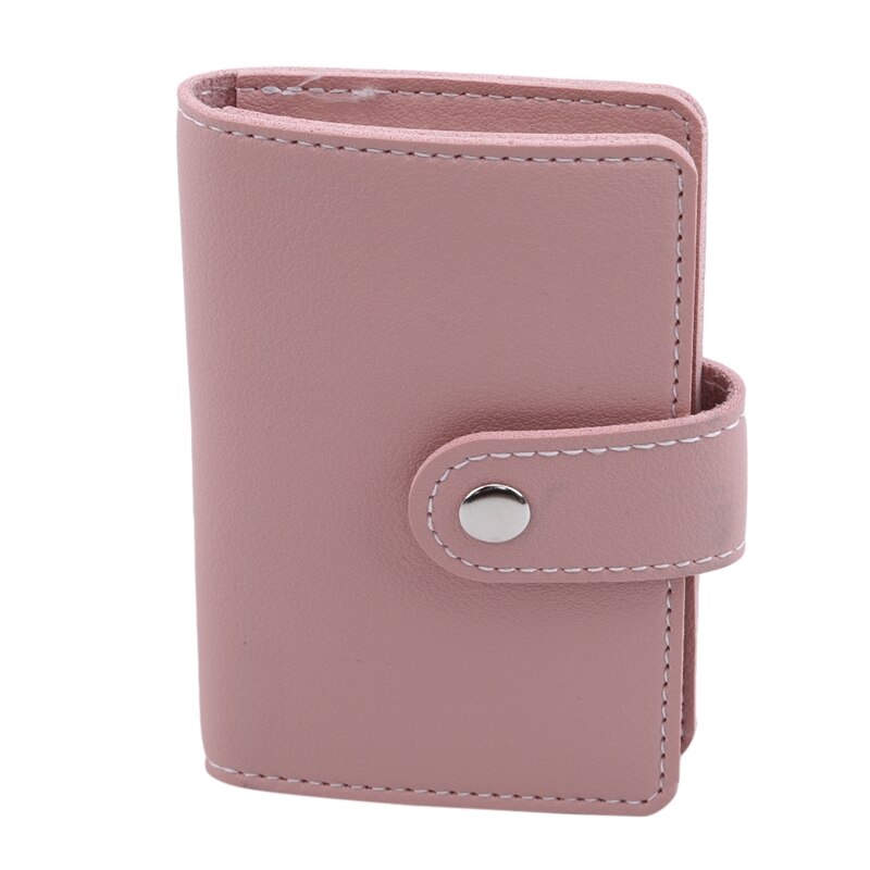 PU Leather Key Wallet Card Holder Business Organizer Housekeeper Keychain Purses Men Women Pocket Pack Car Keys Bag Box: pink