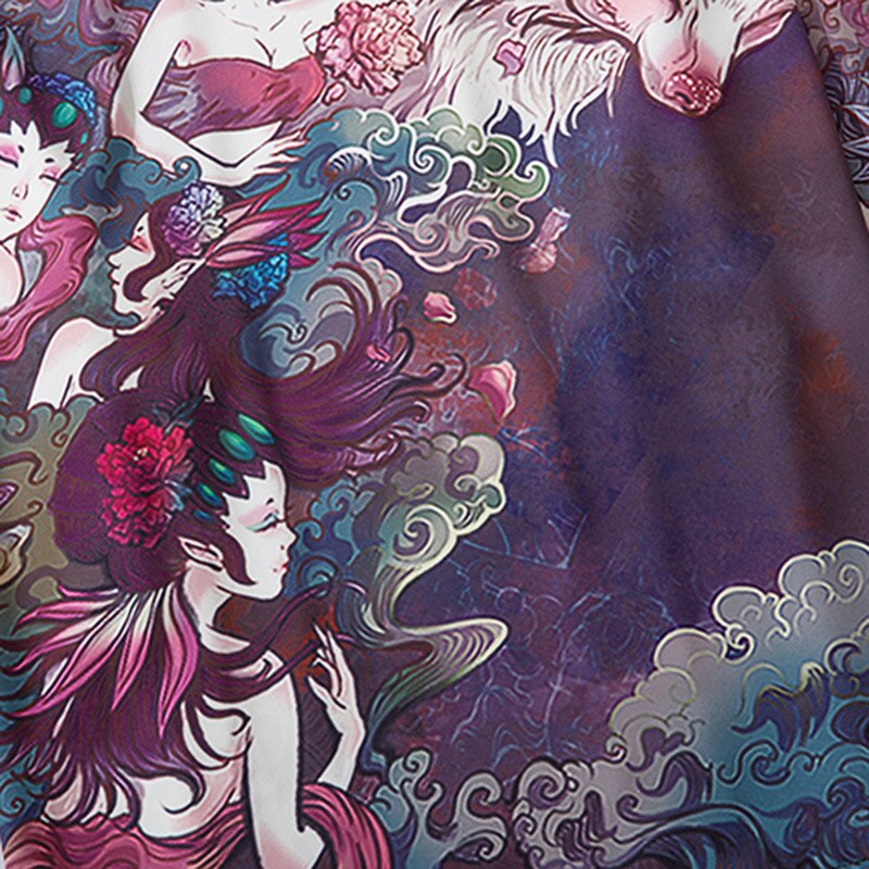 Japanse Kimono Jas Bloemen Fee Harajuku Hip Hop Mannen Japan Streetwear Jas Zomer Dunne Kleding Losse Kimono