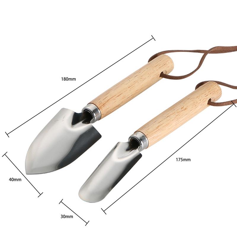 Sale1PC/Set Mini Garden Hand Tool Kit Plant Gardening Shovel Spade Rake With Wood Handle Metal Head For Gardener