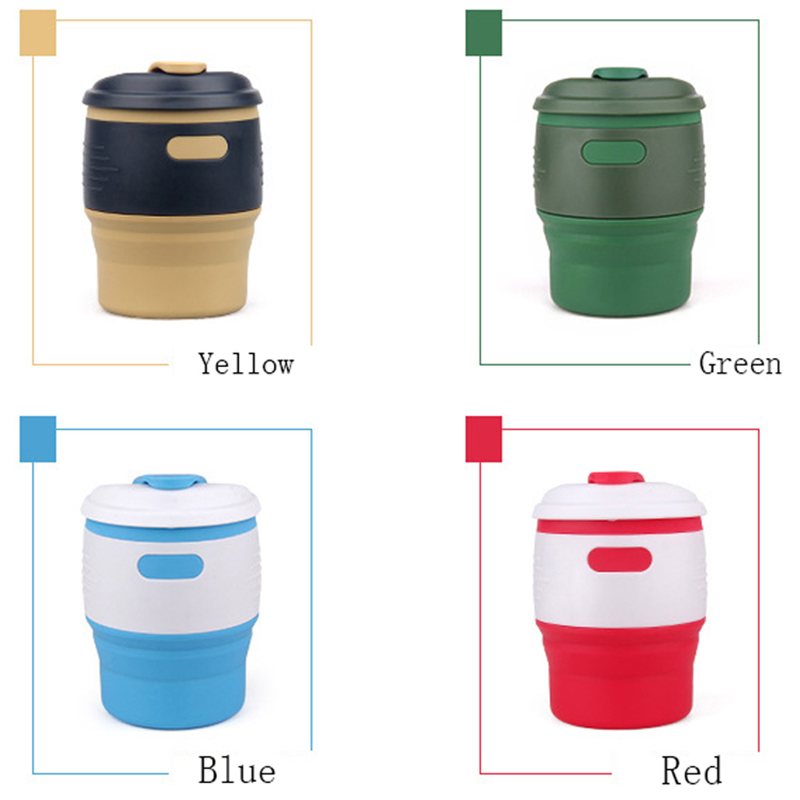 Vouwen Water Container Siliconen Reizen Koffiekopje Met Deksel Anti-Dust Multifunctionele Thee Cups Keuken Benodigdheden Vaso Plegable