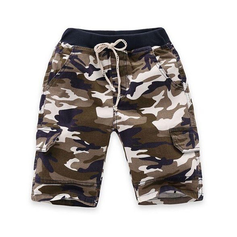 Pantalones cortos DE algodón para bebés DE PEACH , pantalones deportivos DE camuflaje para niños, pantalones casuales a la hasta la rodilla para niños: 7