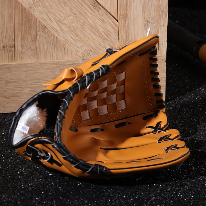 Männer Rechts Hand Schlagen Handschuhe Leder Baseball weicher Ball Baseball Handschuh Schlagen Ausrügestochen Beisbolera Sport Zubehör BJ50ST