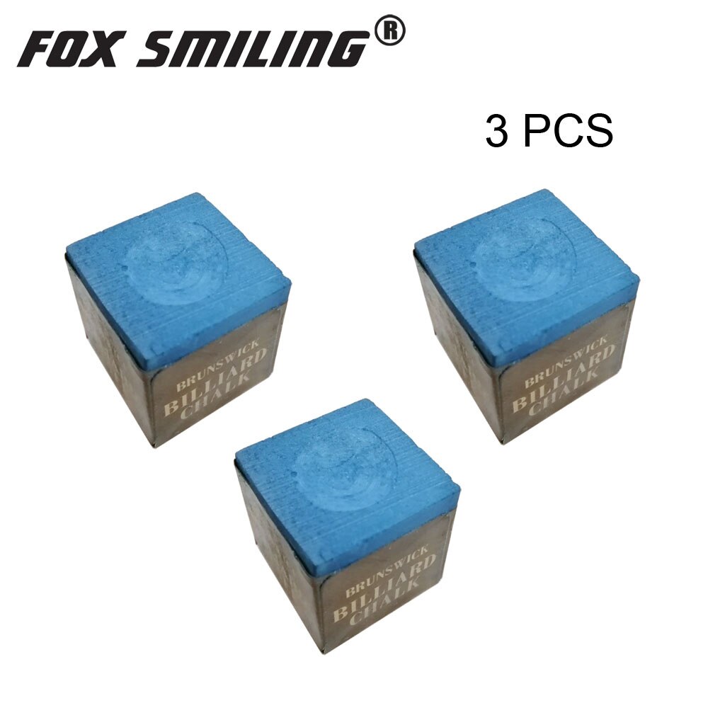 Fox Smiling Snooker Billiard Chalk Pool Cue Chalk Oil Dry Billiard No-slip Chalk Table Chalk With Good: B blue 3PCS