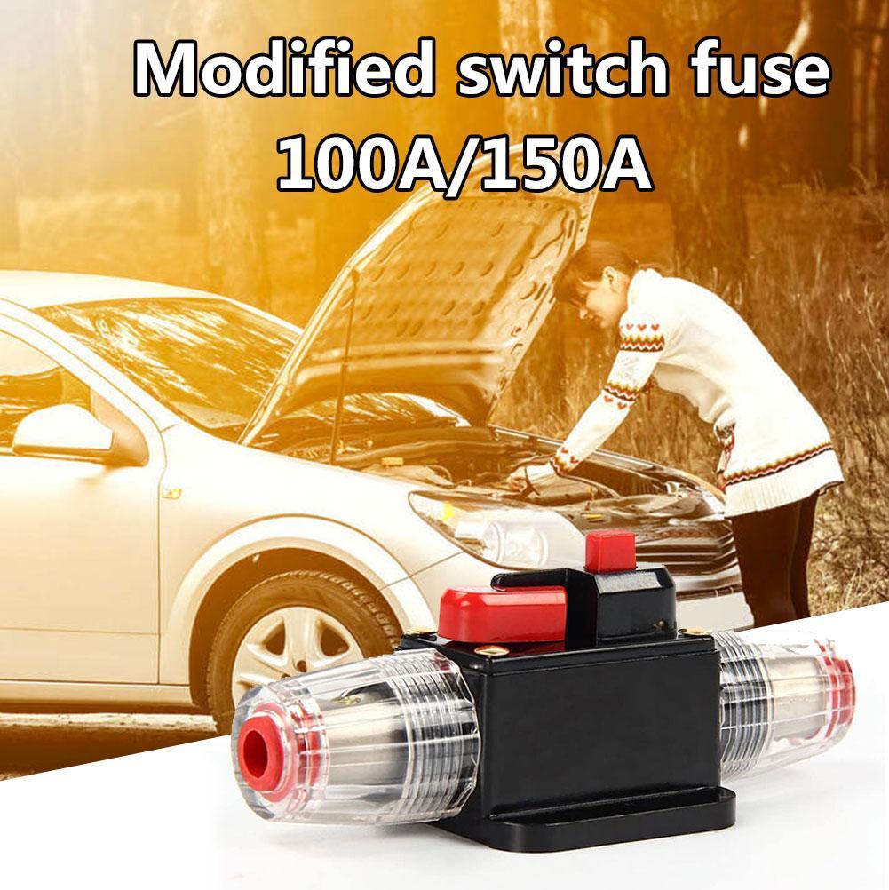 for DC 12V/24V 100A/150A Car Audio Inline Circuit Breaker Manual Holder Breaker Circuit Switch Reset Car Fuse Reset Fuse S8Z2