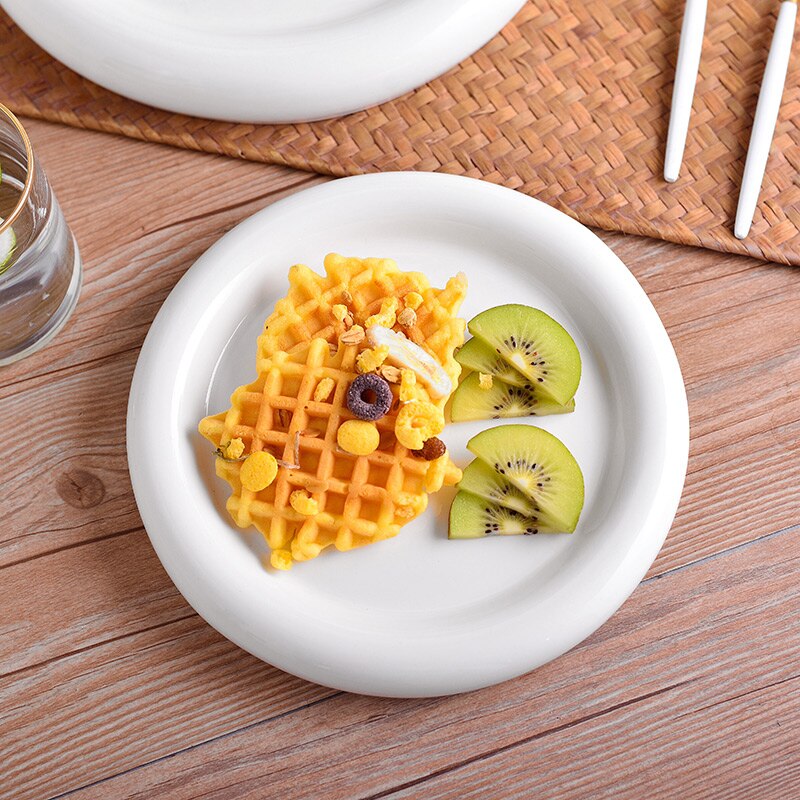 Ceramics Plate Home Kitchen Dining Bread Plate Salad Round Dessert Kitchen Ceramis Plates Tableware플레이트 For Western Food プレート