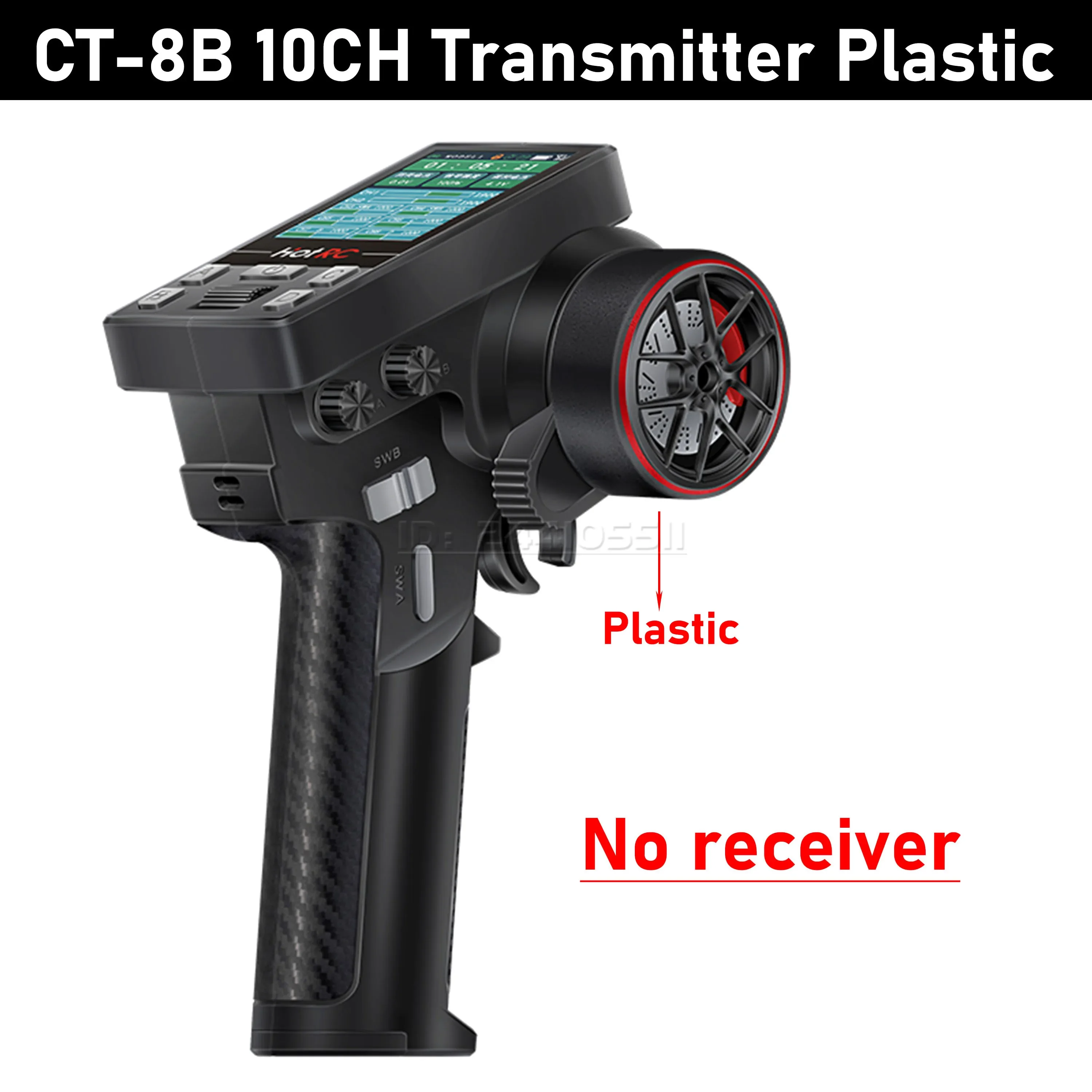 HOTRC 8CH 10CH CT-6B CT-8B 2.4G Transmitter Remote Control Gyro F-04A F-06A F-08A F-01AT Receiver for RC Cars Boat Tank Toy: Yellow