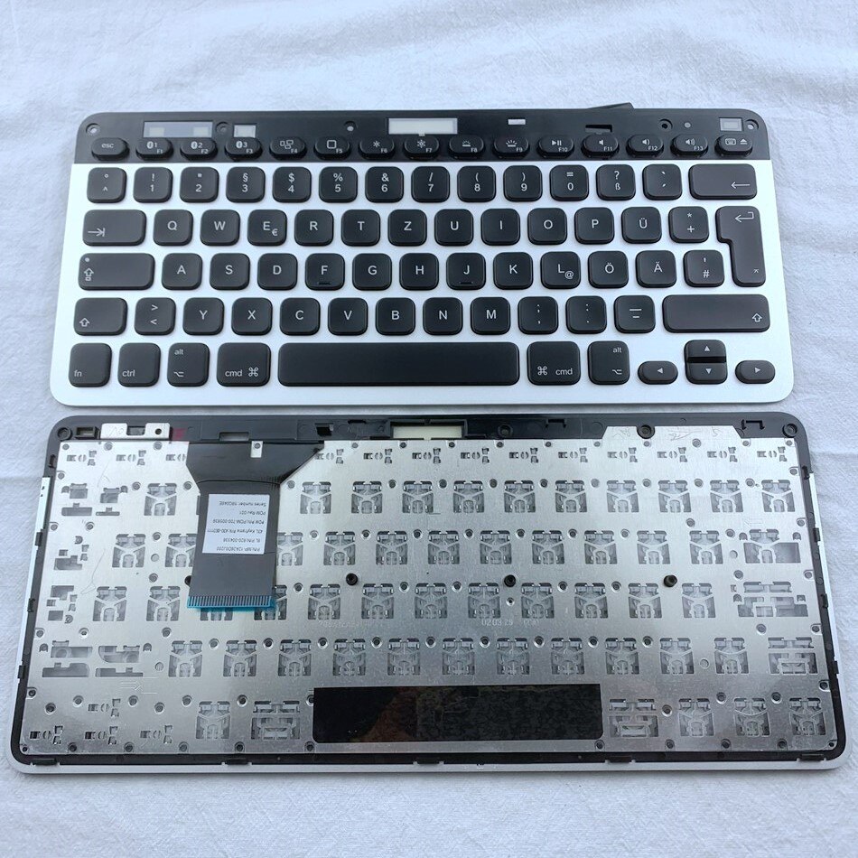 Germany Laptop Keyboard For Logitech K810 K811 Bluetooth replace the keyboard to replace (Not a complete Bluetooth keyboard) GR: Silver
