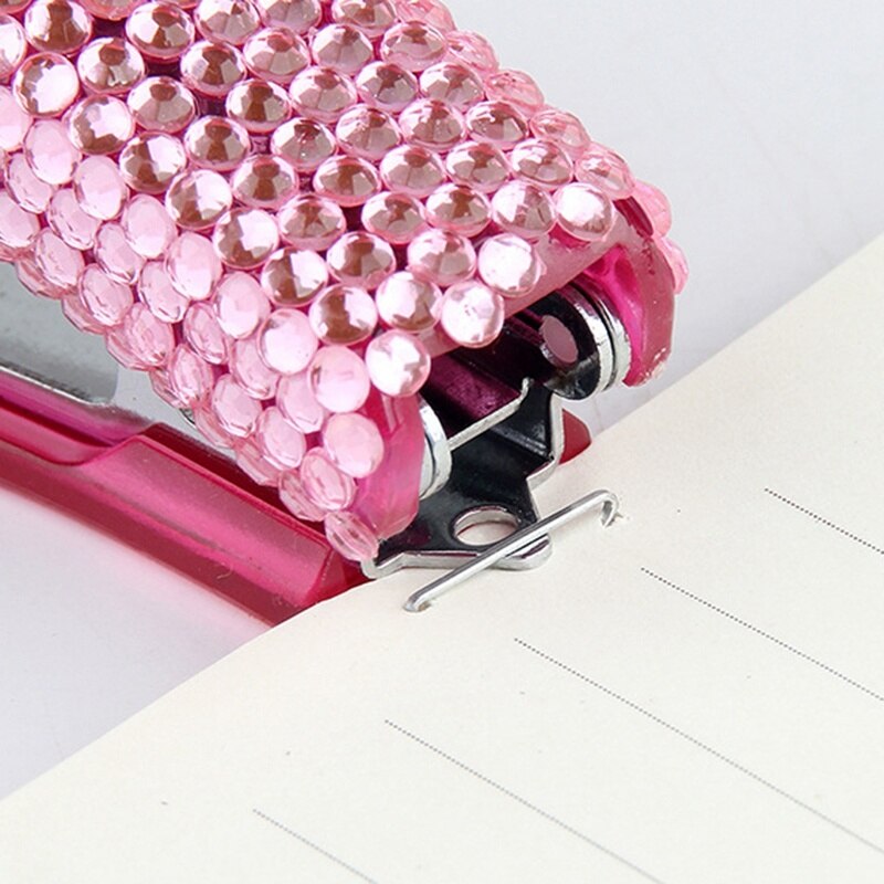 Ingenomen Diamonds Mini Mini Nietmachine Nietmachine Sticker Kleine Nietmachine Roze Gif Nietmachine Kantoorbenodigdheden Student