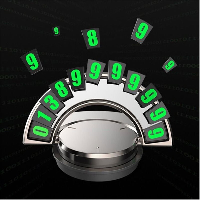 Temporary car parking sign, mobile phone number card can be hidden double number parking device