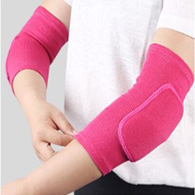 Elastische Ellenbogenschützer Verdickter Schwamm Ellenbogen Knieschützer Schutz Basketball Volleyball Sport Armmanschette Pad Erwachsene freundlicher: M / Gelb