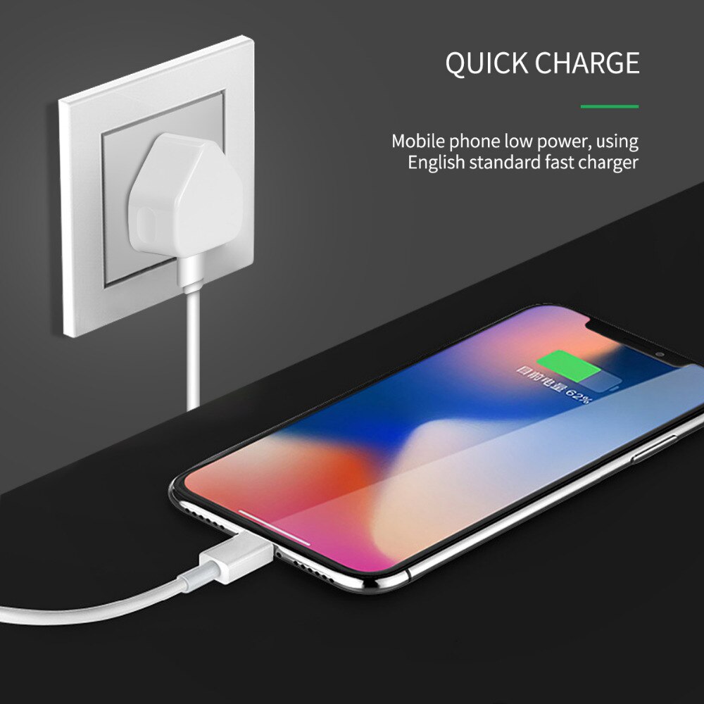 Universal UK Plug 3 Pin Wall Charger Adapter With 1/2/3 USB Ports Charging iPhone Samsung Huawei 5V 1A 2A 3A Mobile Charger