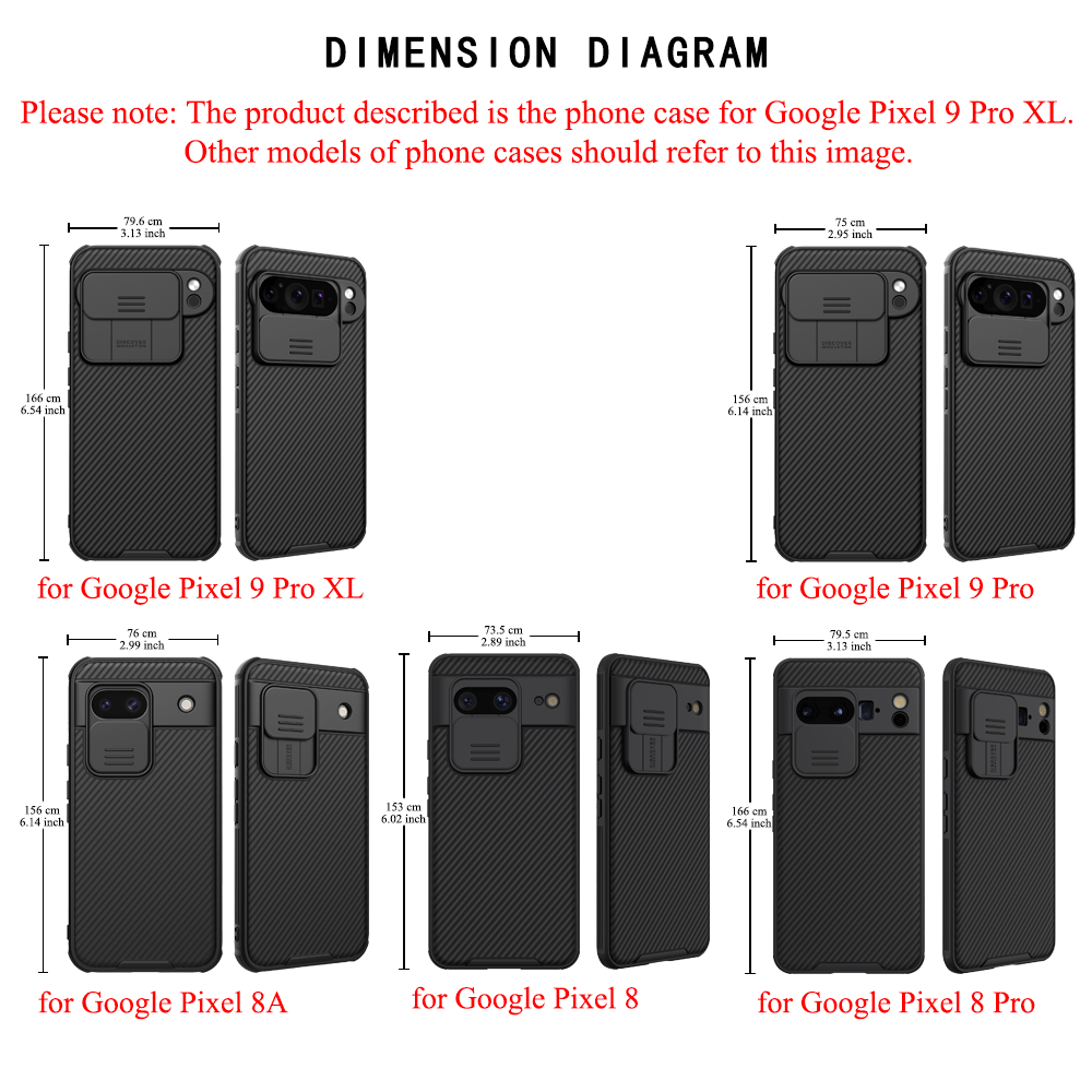 Nillkin for Google Pixel 9 Pro XL / 9Pro / Pixel 8 Pro / 8A CamShield Pro Phone Case, PC+TPU with Sliding Camera Cover