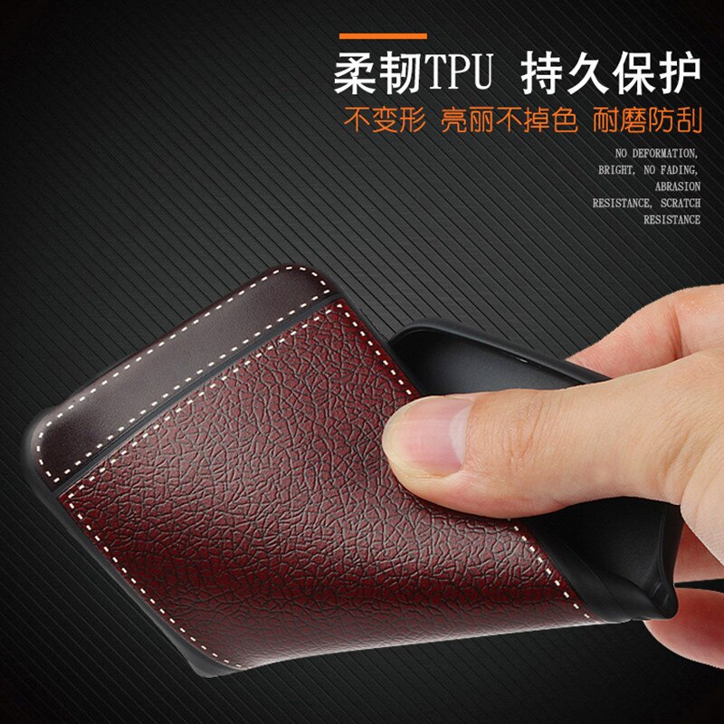 For ZTE Blade A7 Case For ZTE Blade A7 Leather Texture Soft TPU Phone Back Case For ZTE Blade A7