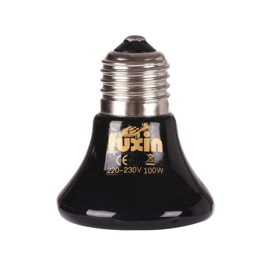 Pet Heating Lamp Black Infrared Ceramic Emitter Pet Brooder Chickens Reptile Lamp Heat Light Bulb: 220V 100W