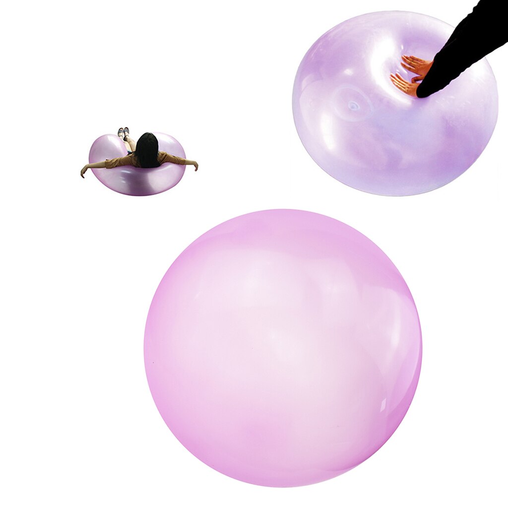 Bubble Ball Inflatable Children Outdoor Soft Air Water Filled BalloonToy Stretch Beach Kid Interactive Summer Party: Purple M