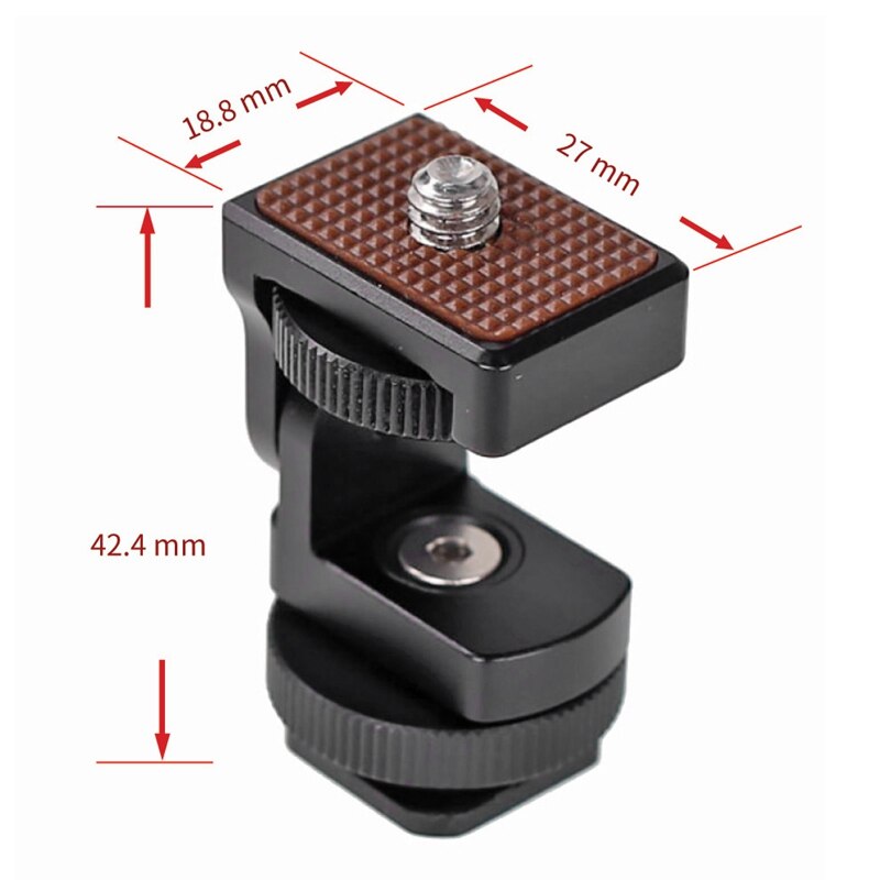 XILETU HB-1 Mini chaussures chaudes support de montage réglable sur caméra moniteur support 1/4 pouces vis pour vidéo caméra moniteur remplir L