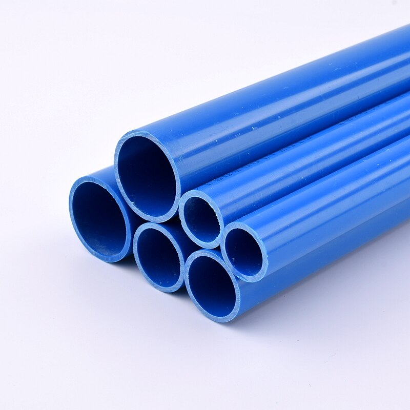 Outer Diameter 20/25/32/40/50/63mm PVC Blue Pipe Aquarium Fish Tank Tube Garden Irrigation Watering Fittings 50cm Long