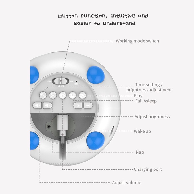 Big WiFi Kids Alarm Clock Smart Kids Training Wake Up Alarm Clock Smart Alarm Clock for Kids Bedroom Alarm Clock EU Plug